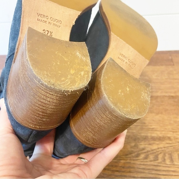 Matta NY | Florentia Italian Blue Suede/ Leather Ankle Boot Size 37 1/2- US 7.5 - Picture 8 of 12